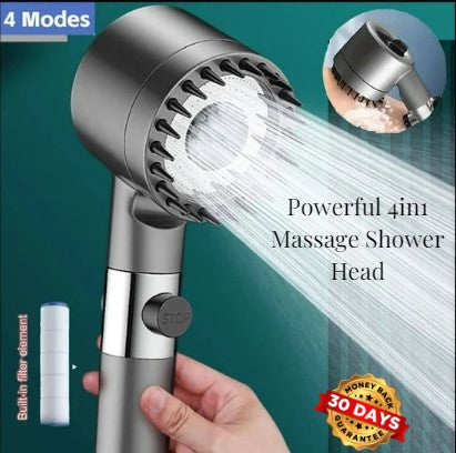 Powerful 4in1 Massage Shower Head